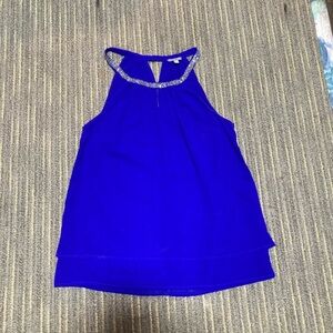 Charlotte Russe Royal Blue Top with Beaded Detail